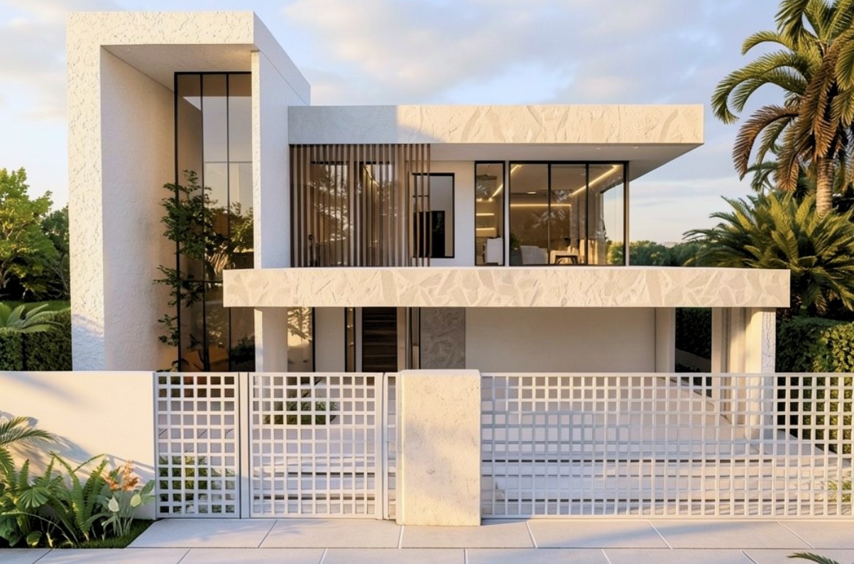 Representación arquitectónica de la fachada de Casa de Campo